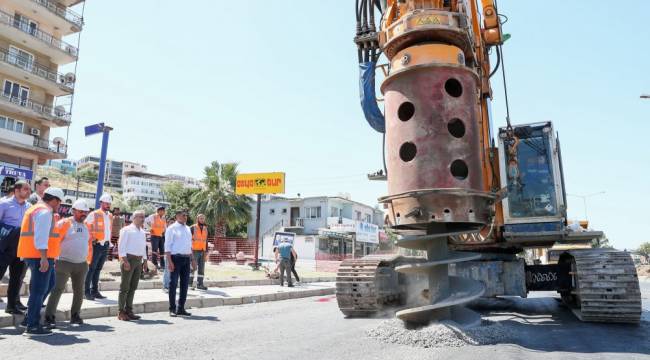 ALİAĞA KATLI KAVŞAK PROJESİ İÇİN İLK KAZMA VURULDU