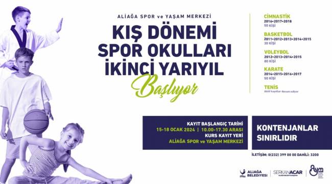 AYM'DE KIŞ DÖNEMİ SPOR OKULLARI KAYITLARI P.TESİ BAŞLIYOR!